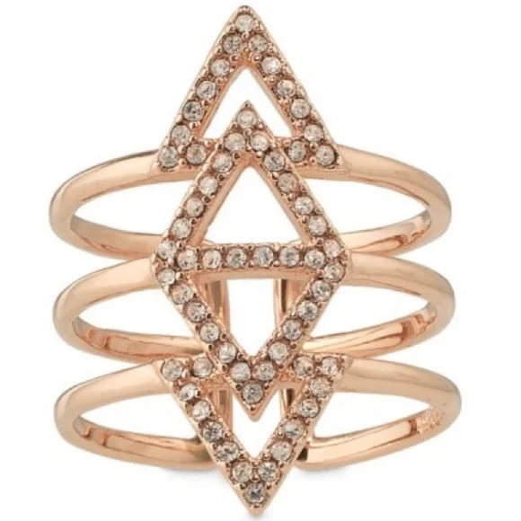Stella & Dot | 🌸⚜️Rose Gold Pavé Spear Ring - Picture 3 of 8